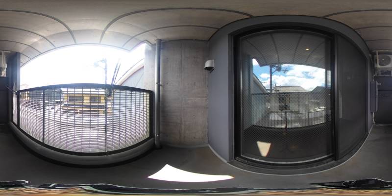 パノラマ画像バルコニー