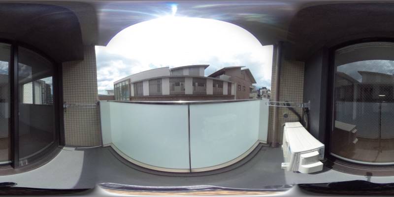 パノラマ画像バルコニー