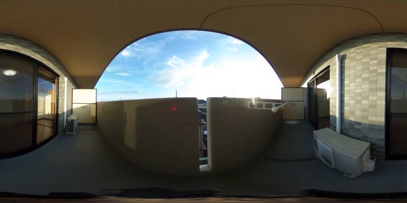 パノラマ画像バルコニー