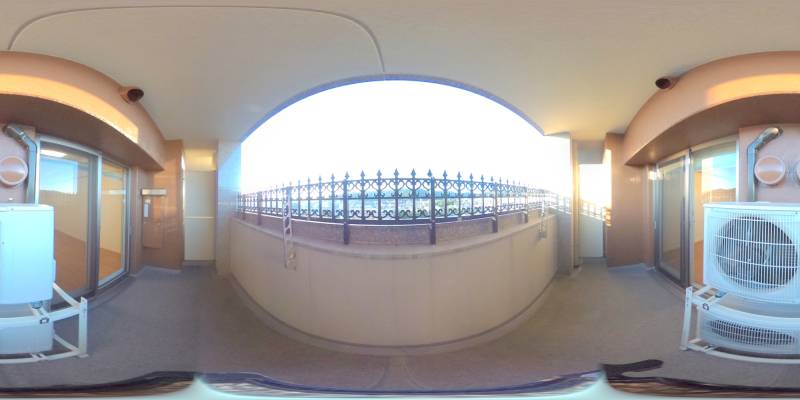 パノラマ画像バルコニー