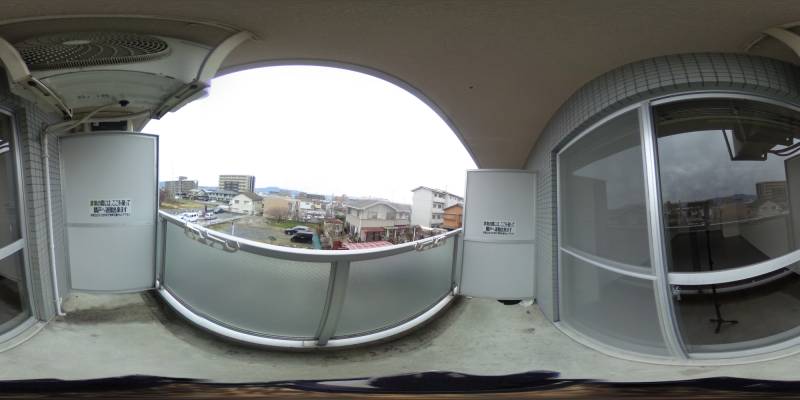 パノラマ画像バルコニー