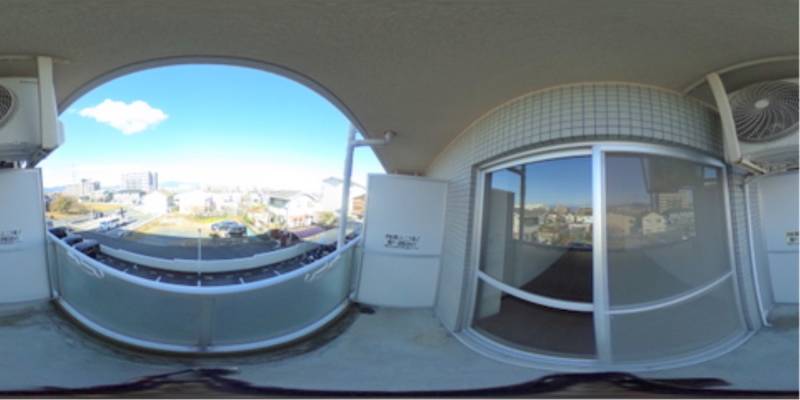 パノラマ画像バルコニー