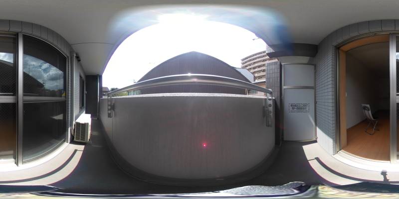 パノラマ画像バルコニー