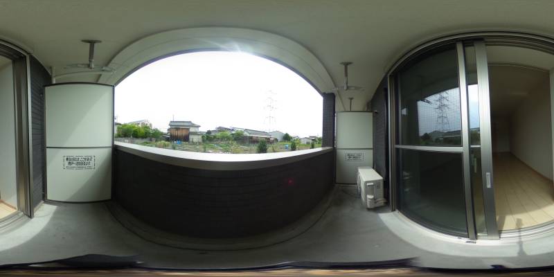 パノラマ画像バルコニー