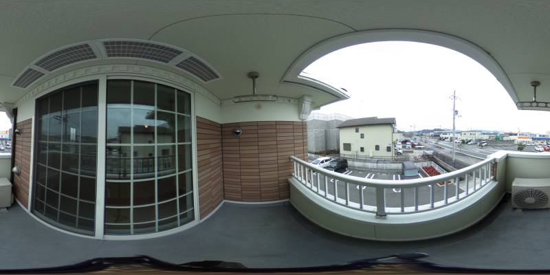 パノラマ画像バルコニー