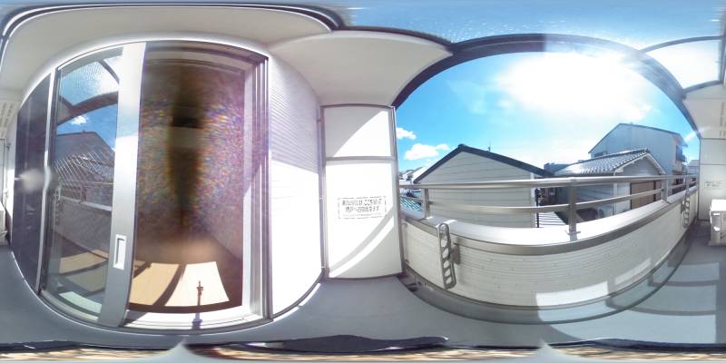 パノラマ画像バルコニー