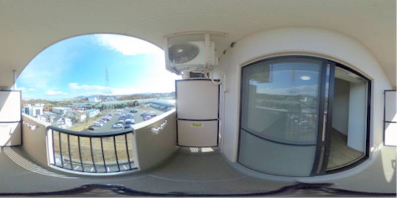 パノラマ画像バルコニー
