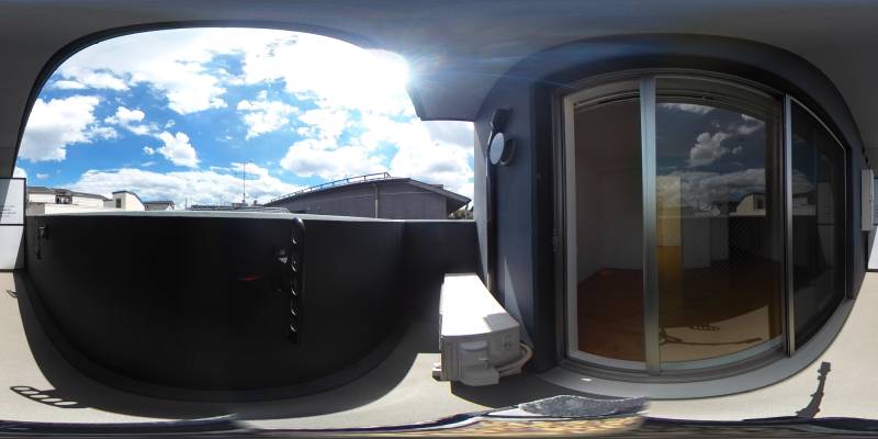 パノラマ画像バルコニー