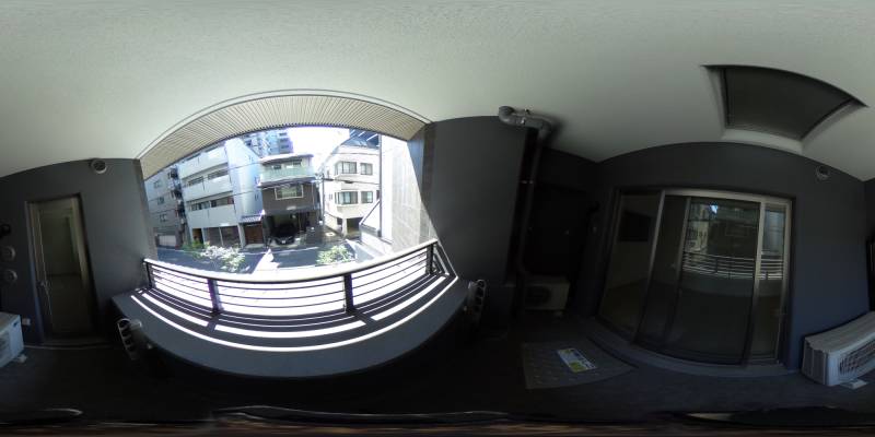 パノラマ画像バルコニー