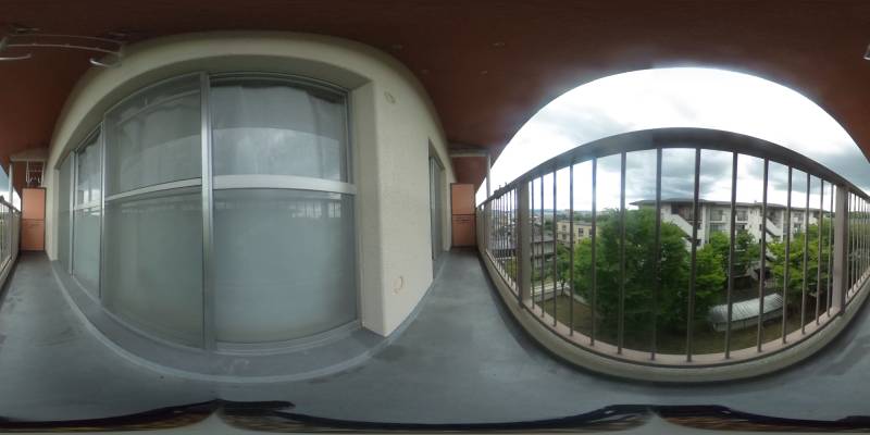 パノラマ画像バルコニー