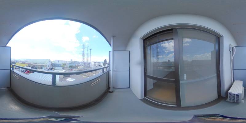 パノラマ画像バルコニー