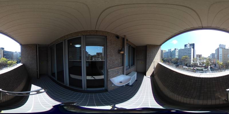 パノラマ画像バルコニー