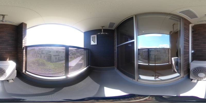 パノラマ画像バルコニー