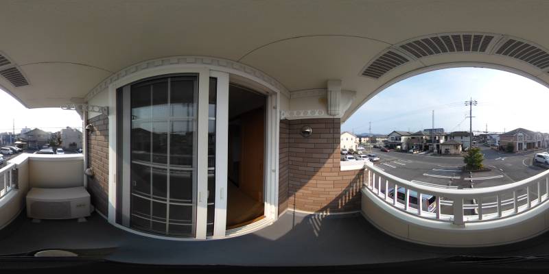 パノラマ画像バルコニー