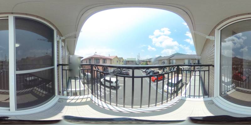 パノラマ画像バルコニー