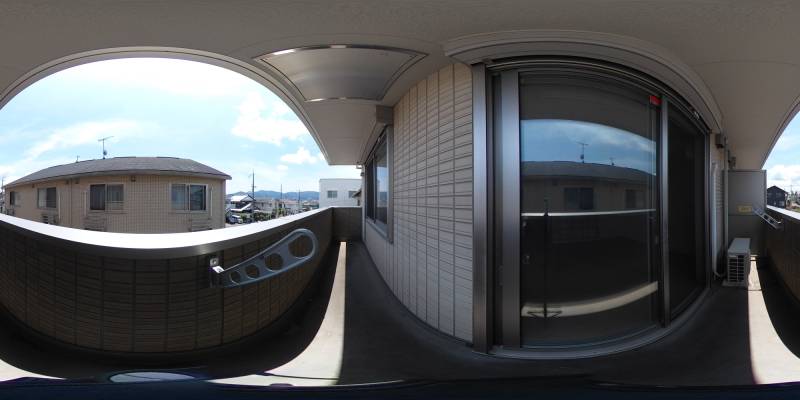 パノラマ画像バルコニー