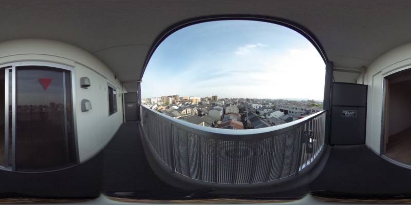 パノラマ画像バルコニー