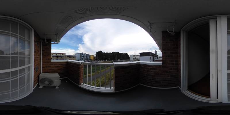 パノラマ画像バルコニー