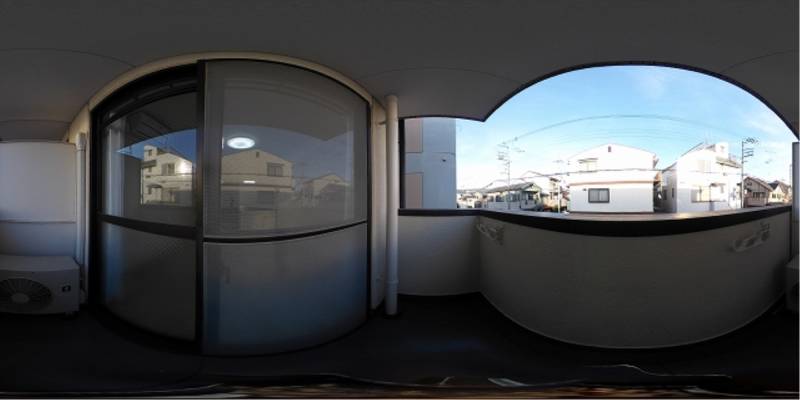 パノラマ画像バルコニー