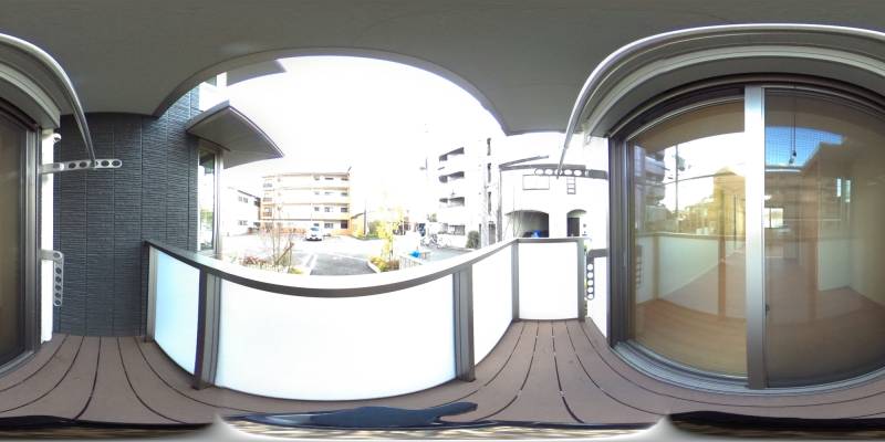 パノラマ画像バルコニー