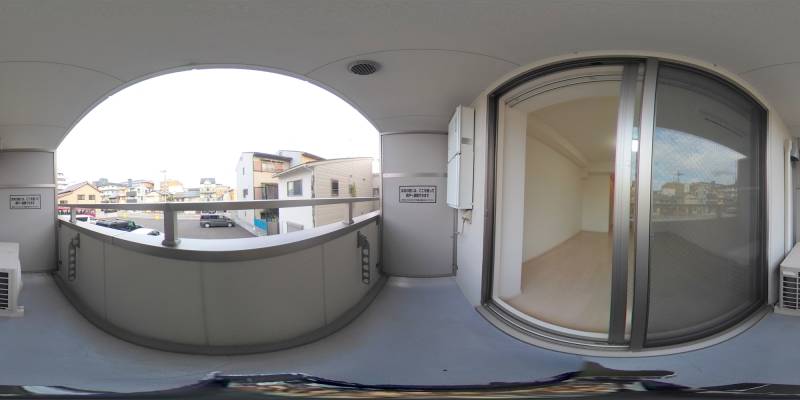パノラマ画像バルコニー
