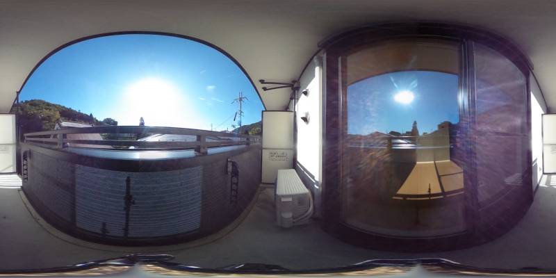 パノラマ画像バルコニー