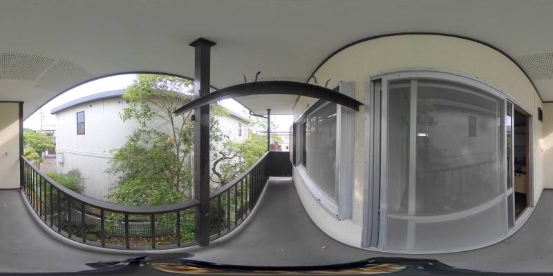 パノラマ画像バルコニー