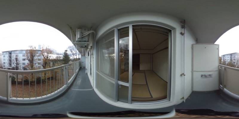 パノラマ画像バルコニー