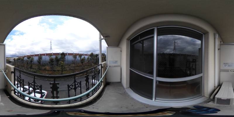 パノラマ画像バルコニー