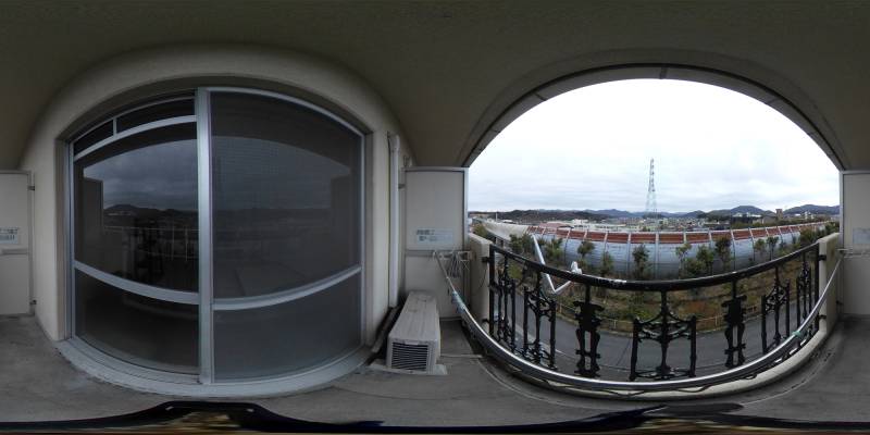 パノラマ画像バルコニー