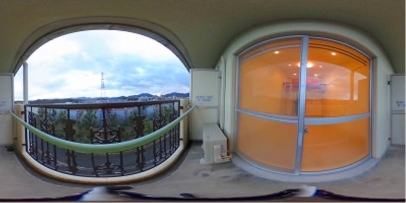 パノラマ画像バルコニー