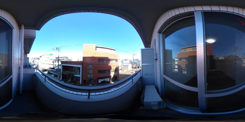 パノラマ画像バルコニー