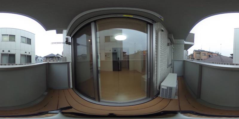 パノラマ画像バルコニー