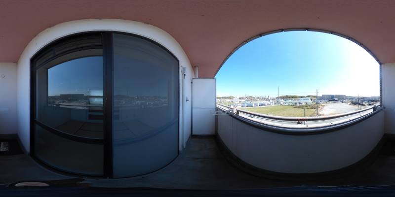 パノラマ画像バルコニー