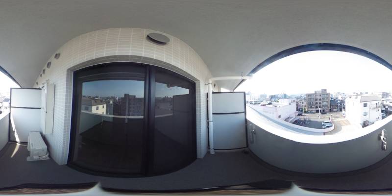 パノラマ画像バルコニー