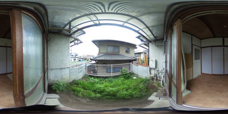 パノラマ画像庭