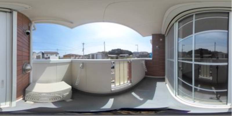 パノラマ画像バルコニー