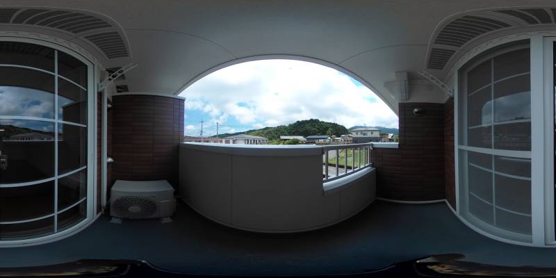 パノラマ画像バルコニー