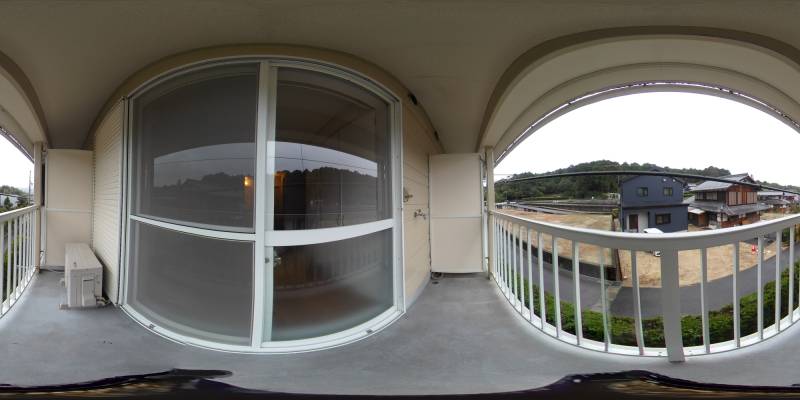 パノラマ画像バルコニー