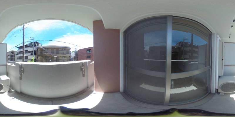 パノラマ画像バルコニー