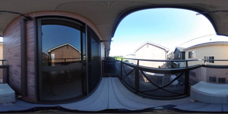 パノラマ画像バルコニー