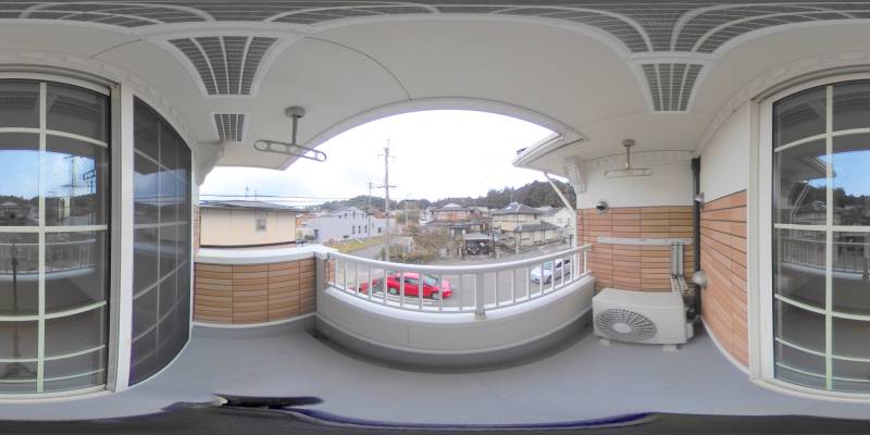 パノラマ画像バルコニー