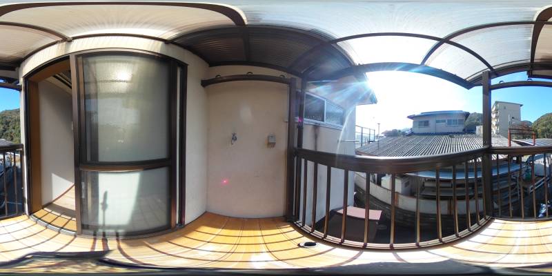 パノラマ画像バルコニー