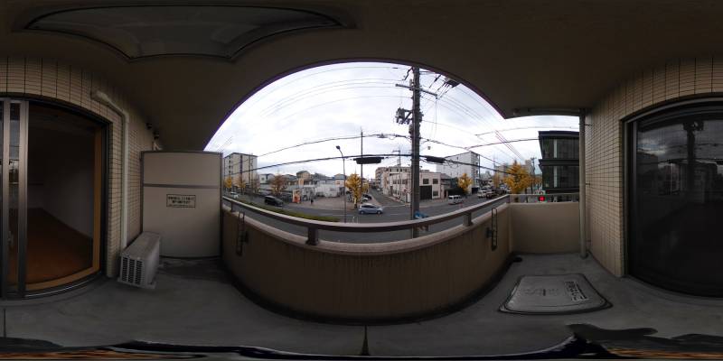 パノラマ画像バルコニー