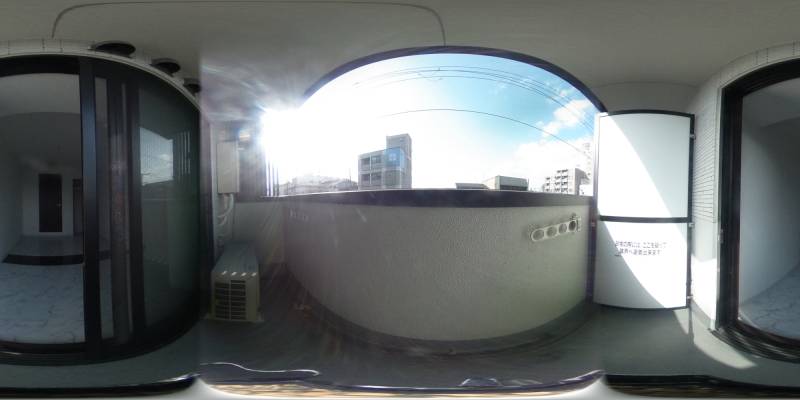 パノラマ画像バルコニー