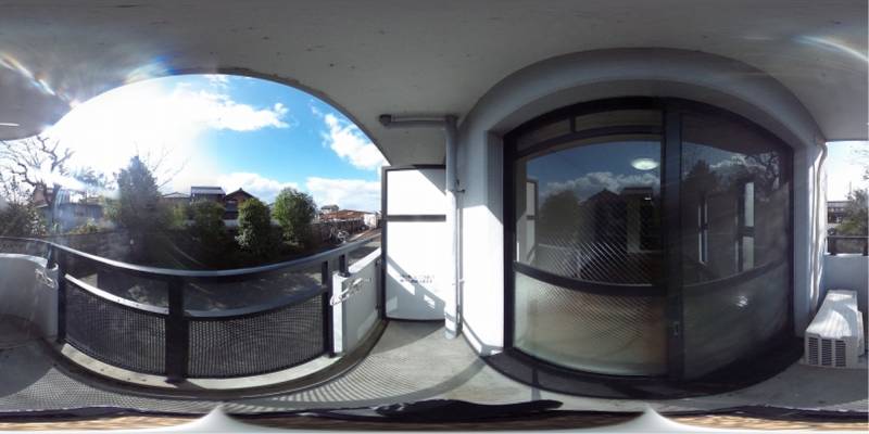 パノラマ画像バルコニー