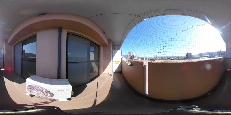 パノラマ画像バルコニー