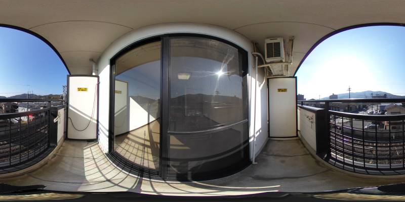 パノラマ画像バルコニー