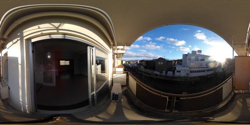 パノラマ画像バルコニー