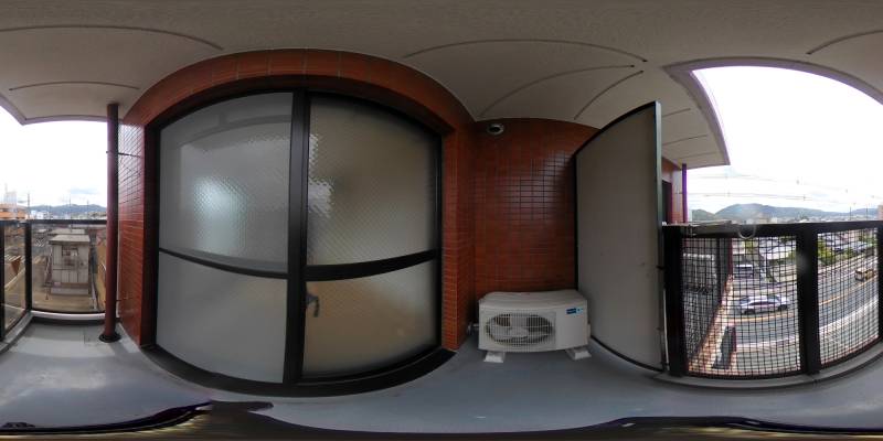 パノラマ画像バルコニー